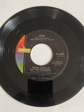 David Seville And The Chipmunks Spain/Rudolph The Red.. 7" LIBERTY F-55289